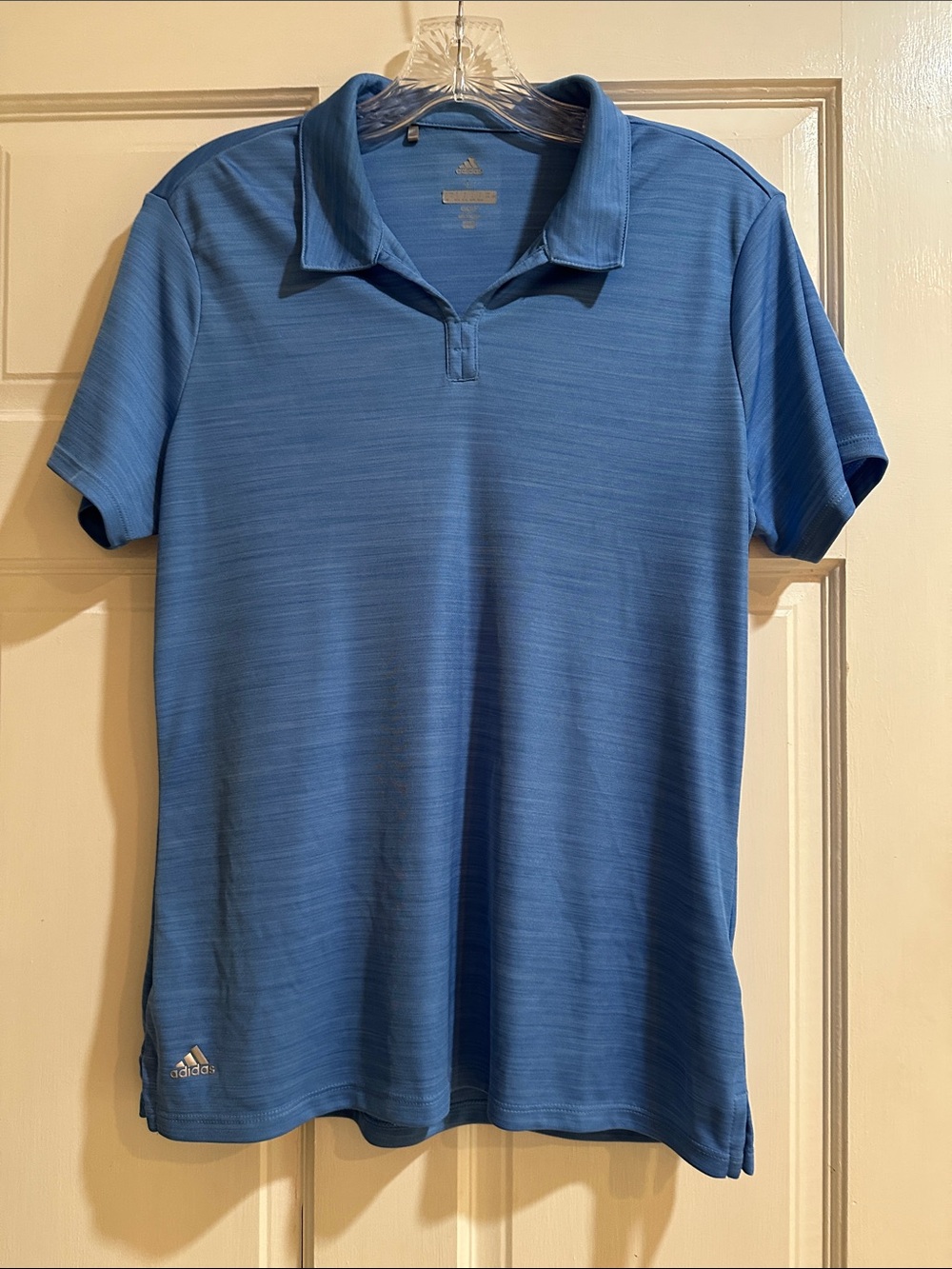 adidas Women’s Light Blue Golf Short-Sleeve Polo
